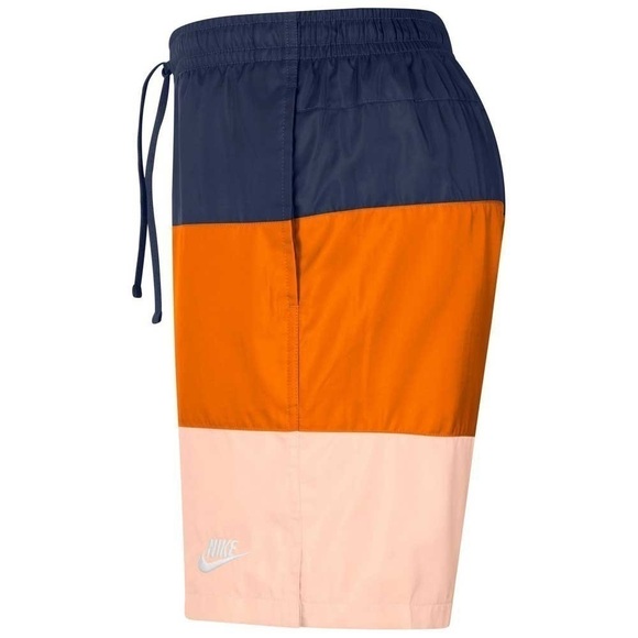 NIKE tri tone color block classic mesh lined swim trunks swimming summer Small - Picture 6 of 16